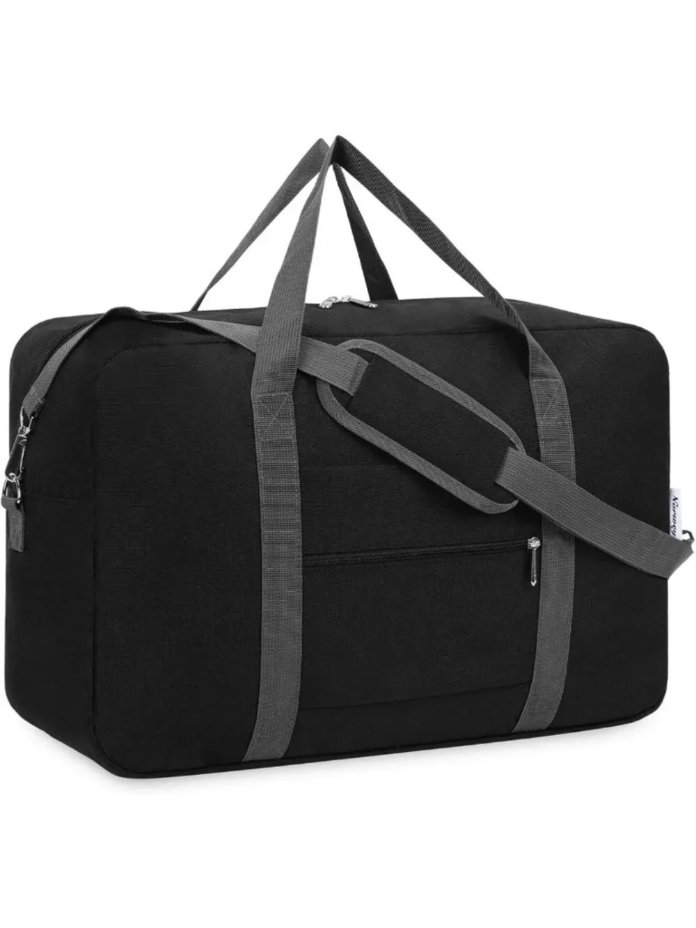 Foldable Travel Duffel Bag 30L - Personal Item Tote for Air Travel, Black